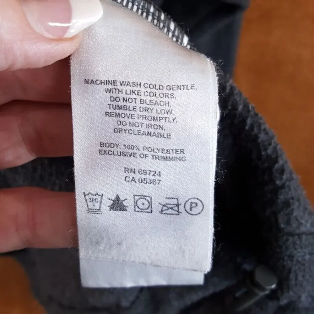 COLUMBIA Mens Jacket Small Gray Full Zip Fleece Pockets Casual